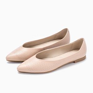 Chaussures plates à bout pointu en cuir véritable pour femmes B'fee, style ballerines, à enfiler, unies, pour le printemps/été, fabriquées au Bangladesh (OEM/ODM) - Product Image 3