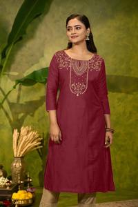 Colección de Kurtis Tradicionales para Bodas, con Estampado de Lámina de Algodón Mágico Premium, Diseño Hermoso, Ropa Moderna para Mujer, Precio Bajo - Product Image 6