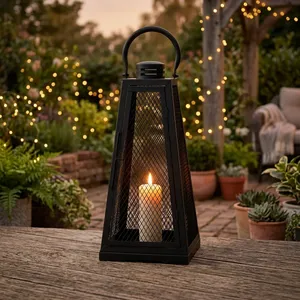 Metal <b>Candle</b> <b>Lantern</b> Handcrafted <b>Candle</b> Holder Decor <b>Lantern</b> Black for Home Living Room Bedroom Table <b>Garden</b> Wedding Decoration - Product Image 6