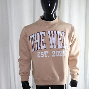 Sudadera THE WELL con cuello simulado, 450 GSM, bordado con nombre personalizado, corte holgado, 100% algodón, felpa francesa. - Product Image 3