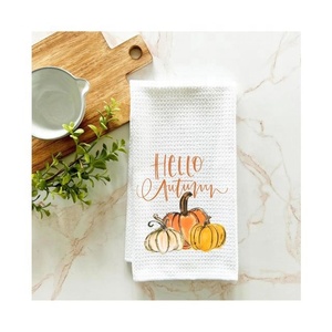 ชุดผ้าขนหนูเช็ดมือสำหรับห้องครัว100% ผ้าคอตตอนออร์แกนิกลายไก่สีน้ำเงินมีสไตล์ทนทานแบบยั่งยืนงานแฮนด์เมดขนาดเล็ก - Product Image 6