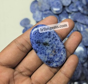 Piedra de Jaspe Azul con Manchas 100% Natural - Cabujón de Jaspe con Manchas de Alta Calidad, Gema Suelta para la Elaboración de Joyería, Cristal de Jaspe - Product Image 1