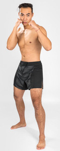 Pantalones Cortos de MMA para Hombre, Negros, con Estampado por Sublimación, de Secado Rápido, de Poliéster, Corte Regular, Ropa de Entrenamiento, Pantalones Cortos de MMA y BJJ de Alta Calidad y Elásticos - Product Image 2