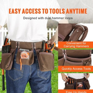 Multifunctional Oxford <b>Leather</b> Construction <b>Tool</b> Belt Bag Nylon Waist <b>Tool</b> Belt Bag <b>Tool</b> Belt Bag - Product Image 5
