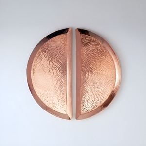 Top Quality <b>Set</b> of 2 Metal Copper <b>Serving</b> Tray with Unique Shape Customized Shape & Size Use for Home Wedding Events Party - Product Image 2