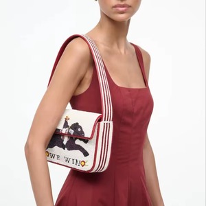 Bolso de Hombro Bordado con Cuentas, Bolso Cruzado de Algodón con Diseño Personalizado, para Uso Diario y Fiestas - Product Image 3