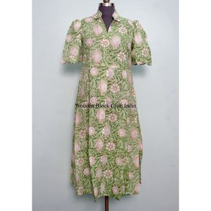 Robe en coton doux pour femmes, tenue décontractée d'été, légère, style bohème midi, robe pour femmes, tenue décontractée quotidienne, robe unique - Product Image 3