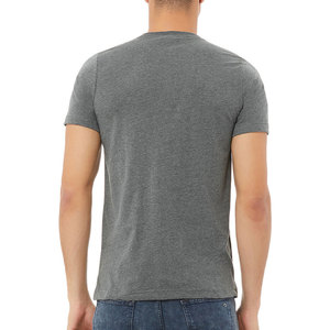 Man V-Neck <b>T</b>-<b>Shirt</b> Custom Logo <b>Longer</b> Body <b>Length</b> <b>T</b> <b>Shirt</b> - Product Image 3