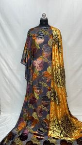 Vestido de Lujo con Bordado Floral en las Mangas de Kimono, Estilo Maqbal Dirac Somalí, para Mujer, en Spandex, Ecológico, Ropa Tradicional Africana, Corte Regular - Product Image 5