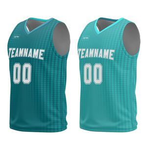ชุดบาสเก็ตบอล Teamname แบบซับลิเมชั่น ระบายเหงื่อได้ดี ผ้าตาข่าย เสื้อและกางเกงขาสั้น ชุดเซ็ตสำหรับผู้ใหญ่ แบบยูนิเซ็กซ์ คอวี แขนกุด ผ้าโพลีเอสเตอร์ 360gsm - Product Image 4