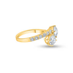 แหวนหมั้นเพชรพู่2เม็ด - Product Image 3