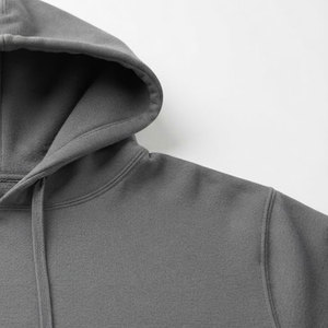 Sweat-shirt à capuche uni pour homme, coupe classique, 100% coton molletonné, pull décontracté avec poche, vêtement d'automne - Product Image 6