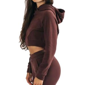 Venta al por mayor, fabricante de chándal con logotipo personalizado, jersey de entrenamiento para mujer, conjuntos deportivos, sudadera personalizada de manga larga para mujer 2026 - Product Image 6