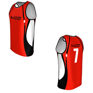 Fabricante OEM de Camisetas de Baloncesto, Camiseta Deportiva sin Mangas, Transpirable, de Color Sólido - Product Image 3