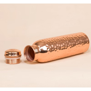 ขวดน้ำทองแดง ดีไซน์ตอกลายด้วยมือ พกพาสะดวก สไตล์ทันสมัย พร้อมฝาปิด - Product Image 3