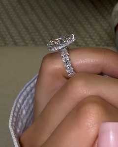 Bague de fiançailles en diamant de laboratoire taille poire 4 carats, en or massif 14k 18k, avec tige ovale en diamant et solitaire goutte d'eau, alliance de mariée, vente en gros - Product Image 3