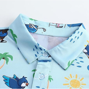 Chemises polo en coton respirant de haute qualité personnalisées avec motif, manches courtes, coupe ajustée, chemises décontractées pour hommes - Product Image 3