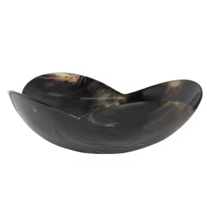 Ensemble de bols en corne polie naturelle, style rustique, ferme, nautique, décoratif, artistique, motif floral, écologique, artisanal, pour servir - Product Image 5