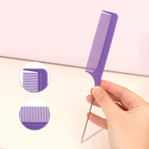Hair <b>Comb</b> Stainless Steel Needle Pointed Tail <b>Comb</b> Top Good Quality Handle Needle <b>Heat</b> Resistant Anti Static Suitable - Product Image 2