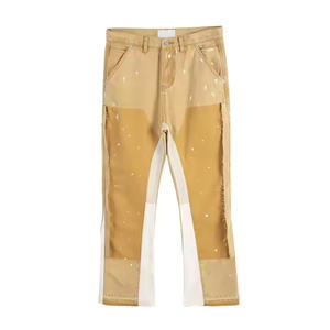 Pantalon en jean bleu évasé taille mi-haute pour homme avec logo personnalisé – Meilleur design, style décontracté, hip-hop, ample et tendance - Product Image 1
