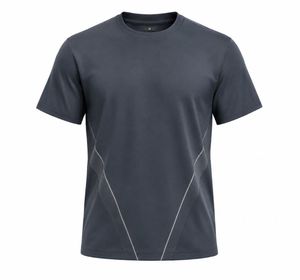 เสื้อยืดผู้ชายทรงปกติ แห้งเร็ว สปอร์ต แคชชวล ระบายอากาศดี เป็นมิตรกับสิ่งแวดล้อม แขนปกติ คอกลม สีพื้น ผ้าถัก 100% ผ้าฝ้าย - Product Image 4