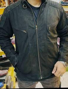 Premium Genuine <b>Leather</b> Biker <b>Jacket</b> – Vintage <b>Brown</b> Quilted Motorcycle <b>Jacket</b> for Men - Product Image 2