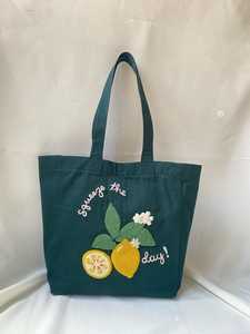 Bolsa de Lona Blanca con Bordado de Hojas, Bolso de Mano Reutilizable, Bolsa de Hombro para Compras Diarias Casuales para Mujer - Product Image 4