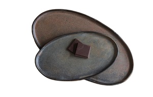 Ensemble de plats en bois de haute qualité Rachtengle assiettes en bois durables polies classiques pour les collations et les desserts de fête - Product Image 4