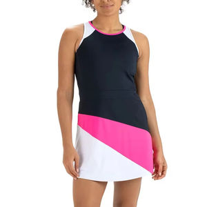 Uniforme de tenis sin mangas para mujer, vestido deportivo de tela ligera y elástica para partidos diarios, práctica y entrenamiento. - Product Image 1