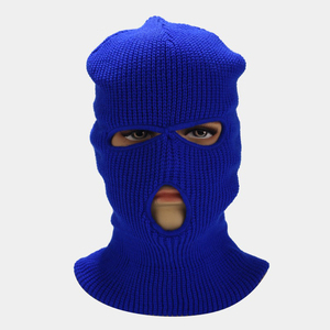 Vente en gros de masques balaclava en acrylique personnalisés pour l'hiver, style hip-hop, 3 trous, coupe-vent, pour le ski, les sports et la plage - Product Image 4