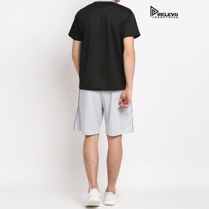 Best High Quality Customize Logo Designer Silk Screen Printed <b>Knitted</b> Two Piece Summer Short <b>Set</b> T-Shirt and Shorts for Men - Product Image 5