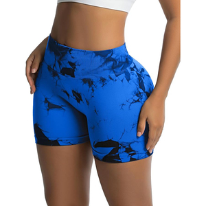 Shorts de yoga de cintura alta para mujer con malla transparente superpuesta, estilo moderno para entrenamiento y gimnasio, atuendo audaz. - Product Image 4
