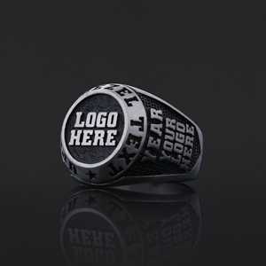 Bague d'École BOJ 026 Personnalisée en Argent et Diamant, Bague de Diplôme Universitaire Unisexe, Cadeau pour Fêtes et Occasions Spéciales, Prix Bas - Product Image 1