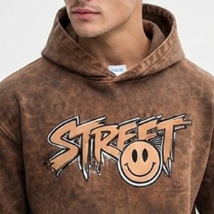 Sudadera con Capucha Personalizada de Alta Calidad para Hombre, Estilo Urbano, con Estampado Tie Dye, Algodón French Terry, Corte Regular, para Otoño, con Bolsillo Frontal con Logotipo - Product Image 6