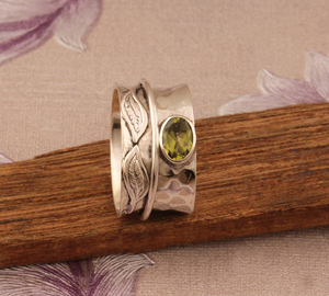 Wholesale 925 Sterling <b>Silver</b> Peridot Band <b>Ring</b> Plain Solid <b>Silver</b> <b>Ring</b> for Women & <b>Men</b> High Quality Mirror Polish Stackable Ban - Product Image 3