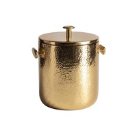 Seau à glace et à vin de grande taille en aluminium moulé de qualité supérieure, finition cuivre vintage, pour la restauration et les bars