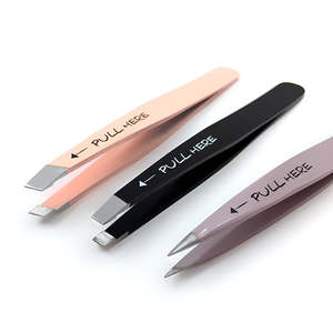 Juego de 4 Pinzas para Cejas Inclinadas de Acero Inoxidable Duradero, Ecológicas, para Depilación Facial y Extensiones de Pestañas, Personalizadas - Product Image 6