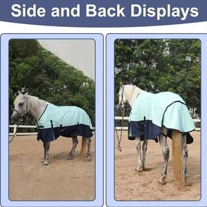 Tapis de sol pour chevaux : maintiennent au chaud les animaux en intérieur grâce à un tissu facile à nettoyer et à une coupe confortable pour une protection quotidienne. - Product Image 5