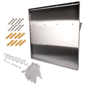 29.5 X 29.5 Inch Stainless Steel Range Hood <b>Wall</b> Shield with Backsplash <b>Storage</b> Shelf Kitchen Range Parts - Product Image 4