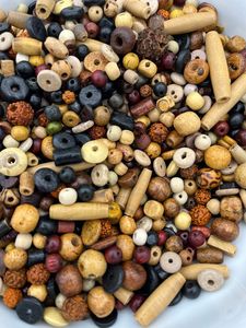 Perles en bois naturel pour l'artisanat, la fabrication de bijoux DIY, le macramé et les accessoires décoratifs faits à la main, perles en vrac - Product Image 1