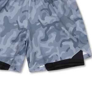 New Low Price Custom Branding Solid Color Running Wear Awrah Shorts Breathable <b>Mid</b> Waist Eco-Friendly Quick Dry Men's New Style - Product Image 5