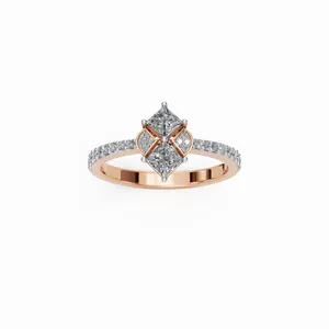 Anillo de Diamantes Cultivados en Laboratorio de Arwen's Royal, en Oro Rosa de 18K con 26 Diamantes, Certificado IGI y Claridad VVS, para Mujer - Product Image 1