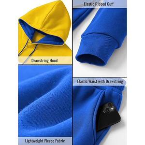 Conjunto Deportivo Informal de Algodón para Hombre, Sudadera con Capucha, Ropa Cómoda para Uso Diario, Estilo Masculino - Product Image 6