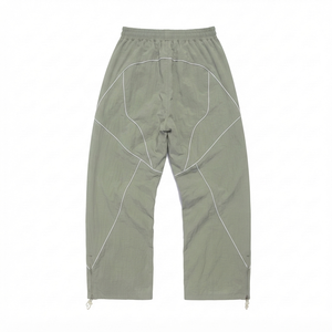 Ensemble de survêtement unisexe vert olive, fermeture éclair intégrale, col personnalisé, tricot léger en polyester, style sportif, poches latérales, vêtements de printemps - Product Image 2
