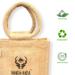 Bolsa de Yute Resistente y Ecológica para Botellas, Porta Botellas de Agua Reutilizable para Uso Diario - Product Image 1