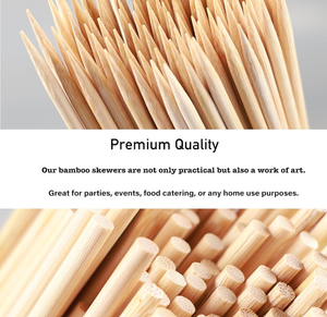 Natural Bamboo Skewers Food Grade Disposable <b>BBQ</b> Sticks Eco Friendly Wooden Skewers for Grilling Catering Wholesale Supply - Product Image 3