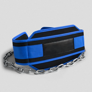 Popular Heavy Duty Weight Lifting Dip Training <b>Belt</b> with Chain Neoprene Gym Fitness Pull-up Workout Double Support Dip <b>Belt</b> OEM - Product Image 1