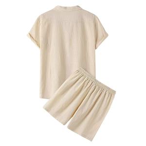 Ensemble de vêtements de détente pour homme en coton doux, t-shirt et short, vêtements décontractés confortables, design personnalisable OEM, commandes en gros - Product Image 5