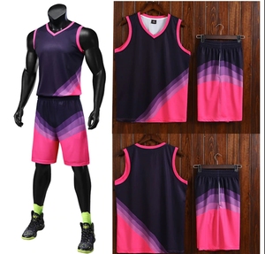 Conjunto de Camiseta de Baloncesto para Hombre, Cuello en V, Sin Mangas, Impresión por Transferencia de Calor, Poliéster que Absorbe la Humedad, Pantalones Cortos Deportivos - Product Image 1