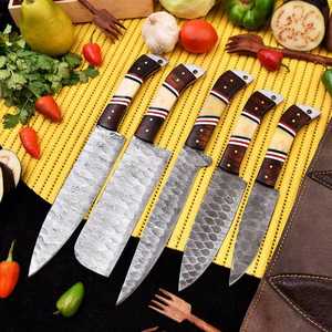 OEM High Quality 5 PCS Professional Kitchen <b>Knife</b> <b>Set</b> With Damascus Steel Blade and Custom Handle Kitchen <b>Knife</b> <b>Set</b> For Hot Sale - Product Image 1